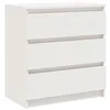 Image de Table de chevet Blanc 60x36x64 cm Bois de pin massif