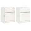 Image de Tables de chevet 2 pcs Blanc 40x31x50 cm Bois de pin massif