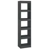 Image de Bibliothèque Séparateur de pièce Gris 40x30x167,5 cm Pin massif
