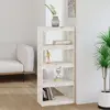 Image de vidaXL Bibliothèque/Séparateur de pièce Blanc 60x30x135,5cm Pin massif