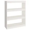Image de Bibliothèque Séparateur de pièce Blanc 80x30x103,5cm Pin massif