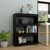 Image de vidaXL Bibliothèque/Séparateur de pièce Noir 100x30x103 cm Pin massif