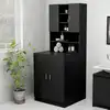 Image de vidaXL Meuble pour machine à laver Noir 70,5x25,5x90 cm