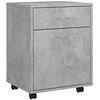 Image de vidaXL Armoire à roulettes, Meuble de Rangement, Organisateur de Bureau Salle de Séjour Salon Maison Intérieur, Gris Béton Bois d'Ingénierie