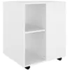 Image de Armoire à roulettes Blanc 60x53x72 cm Bois d'ingénierie