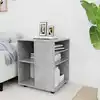 Image de vidaXL Armoire à roulettes Gris béton 60x53x72 cm Bois d'ingénierie