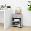 Image de vidaXL Armoire à roulettes Gris béton 46x36x59 cm Bois d’ingénierie