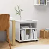 Image de vidaXL Armoire à roulettes Blanc brillant 60x45x60cm Bois d’ingénierie