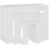 Image de Tables gigognes 3 pcs Blanc Bois d ingénierie