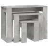 Image de Tables gigognes 3 pcs Gris béton Bois d ingénierie
