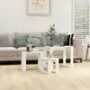 Image de vidaXL Tables gigognes 3 pcs Blanc brillant Bois d'ingénierie