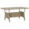 Image de Table de jardin Gris 120x70x66 cm Résine tressée
