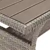 Image de vidaXL Table de jardin Gris 120x70x66 cm Résine tressée
