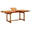 Image de vidaXL Table à dîner de jardin (150-200)x100x75cm Bois d'acacia massif