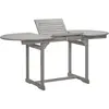 Image de vidaXL Table à dîner de jardin (120-170)x80x75 cm Bois d'acacia massif
