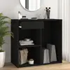 Image de vidaXL Armoire à cosmétiques noir 80x40x75 cm bois d'ingénierie