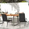 Image de vidaXL Chaises de jardin lot de 2 Acier et textilène Noir