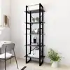 Image de vidaXL Bibliothèque à 5 niveaux Gris 60x30x175 cm Bois ingénierie