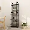Image de vidaXL Bibliothèque à 5 niveaux Gris 60x30x175 cm Bois de pin