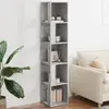 Image de vidaXL Armoire d'angle Gris béton 33x33x164,5 cm Bois d'ingénierie