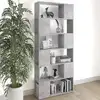 Image de vidaXL Bibliothèque/Séparateur de pièce Gris béton Bois d'ingénierie