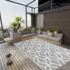 Image de vidaXL Tapis d'extérieur ARAKIL Gris 140x200 cm PP