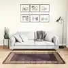 Image de vidaXL Tapis lavable antidérapant 80x150 cm Noir et doré