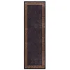 Image de Tapis lavable antidérapant 80x300 cm Noir et doré