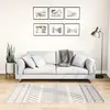 Image de vidaXL Tapis lavable antidérapant 80x150 cm Noir et blanc