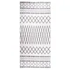 Image de VidaXL Tapis lavable antidérapant 80x300 cm Noir et blanc