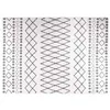 Image de vidaXL Tapis Lavable Antidérapant Moquette d'Entrée Tapis de Sol Paillasson de Sol Tapis d'Entrée Moquette de Couloir 120x180 cm Noir et Blanc