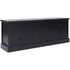 Image de vidaXL Meuble TV Noir 108x30x40 cm Bois de Paulownia solide