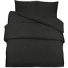 Image de Ensemble de housse de couette Noir 135x200 cm Microfibre légère