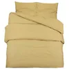 Image de vidaXL Ensemble de Housse de Couette Ensemble de Literie Taie d’Oreiller Chambre à Coucher Maison Intérieur Taupe 200x220 cm Microfibre