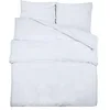 Image de vidaXL Ensemble de Housse de Couette Ensemble de Literie Taie d’Oreiller Chambre à Coucher Maison Intérieur Blanc 135x200 cm Microfibre