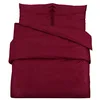 Image de Ensemble de housse de couette Bordeaux 155x220 cm Microfibre