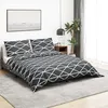 Image de Ensemble de housse de couette Gris 200x200 cm Coton