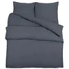 Image de Ensemble de housse de couette Anthracite 140x200 cm Coton