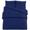 Image de Ensemble de housse de couette Bleu marine 200x200 cm Coton