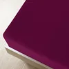 Image de vidaXL 2X Draps-Housses Literie Couvres-lit Couvertures de Lit Housses de Matelas Chambre à Coucher Maison Intérieur Jersey Bordeaux 160x200 cm Coton