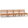 Image de vidaXL Canapés centraux de jardin 4 pcs marron miel bois de pin massif