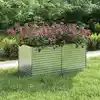 Image de vidaXL Lit surélevé de jardin 160x80x77 cm Acier galvanisé Argenté