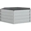 Image de vidaXL Lit surélevé de Jardin 129x45 cm Acier galvanisé Argenté