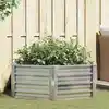 Image de vidaXL Lit surélevé de jardin 129x45 cm Acier galvanisé Argenté