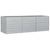 Image de vidaXL Bussandri Exclusive Jardinière surélevée en Acier galvanisé Argenté 240 x 80 x 77 cm