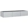 Image de vidaXL Lit surélevé de Jardin 240x80x45 cm Acier galvanisé Argenté
