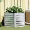 Image de vidaXL Lit surélevé de jardin 129x77 cm Acier galvanisé Argenté