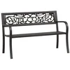 Image de vidaXL Banc de jardin en acier noir 125 cm