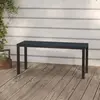 Image de vidaXL Banc de jardin 110 cm acier et WPC noir