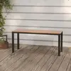 Image de vidaXL Banc de jardin 110 cm acier et WPC marron et noir